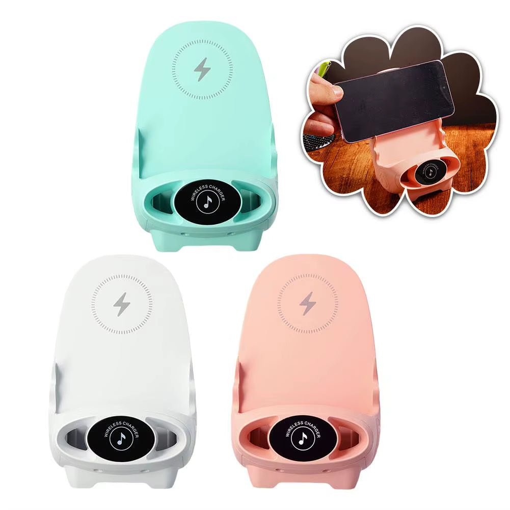 Wireless Charging Stand Portable Mini Chair  Holder Charger Holder Chair 15W Charging Phone Desktop S7S0