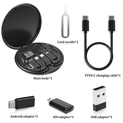 Multi USB Type C to C 60W Charging Adapter Cable Kit USB C to Lighting Conversion Set USB a & Type C to Micro/Type C/Lighting