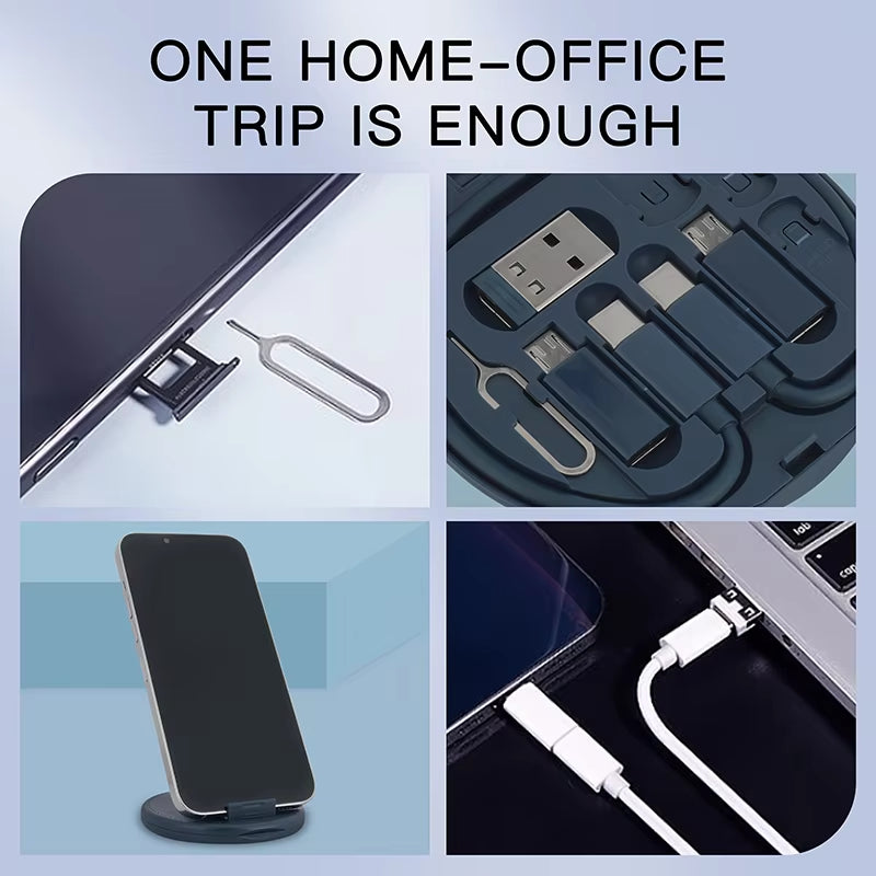 Multi USB Type C to C 60W Charging Adapter Cable Kit USB C to Lighting Conversion Set USB a & Type C to Micro/Type C/Lighting