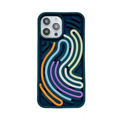 Funny Sensory Activity Board Silicone Decompression Phone Case for Iphone 16 15 14 13 12 11 17 Pro Max Soft Back Cover
