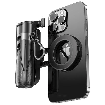4-In-1 Multi-Function Selfie Stick with Wireless Remote Control | Magnetic, Cell Phone Clip Dual Combination, 360° Rotation