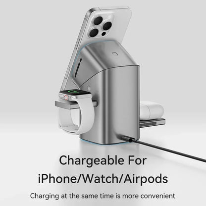Qi2 Auto-Rotate Touch Magnetic 3 in 1 Wireless Charger Fast Charging 15W for Iphone 12/13/14/15/16, for Iwatch & Airpods