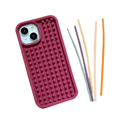 Funny Sensory Activity Board Silicone Decompression Phone Case for Iphone 16 15 14 13 12 11 17 Pro Max Soft Back Cover