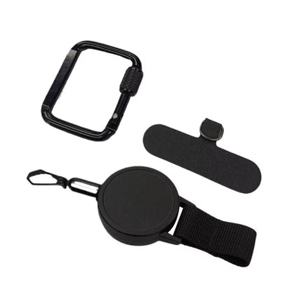 Anti-Theft Retractable Phone Lanyard Tether Cellphone Tab Strap with Carabiner Anti-Drop Harness for Hiking Cycling Climbing